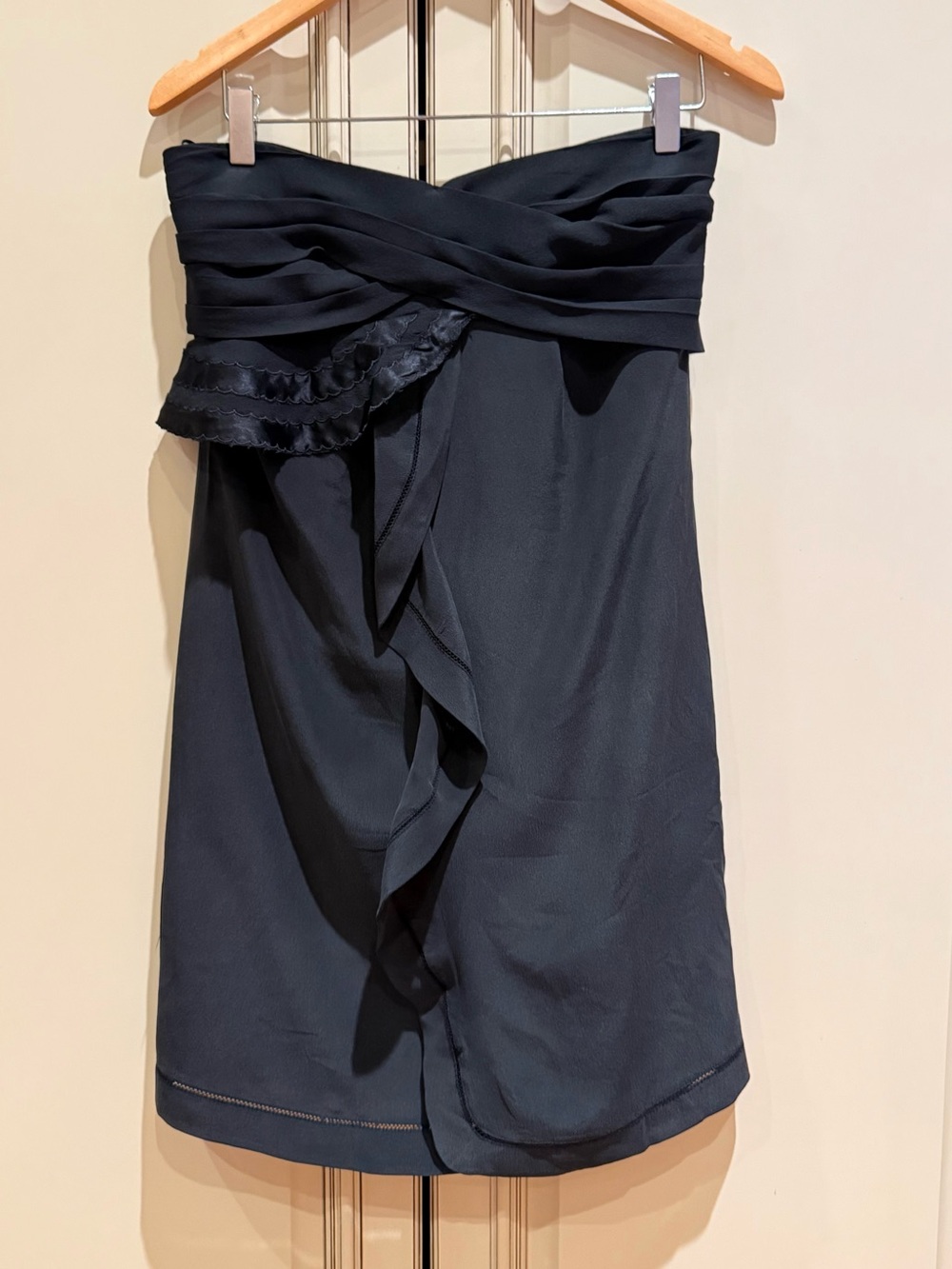 See by Chloe Black Strapless Cocktail Dress Sz 4